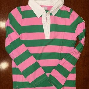 Gymboree Pink and Green Button Down Shirt